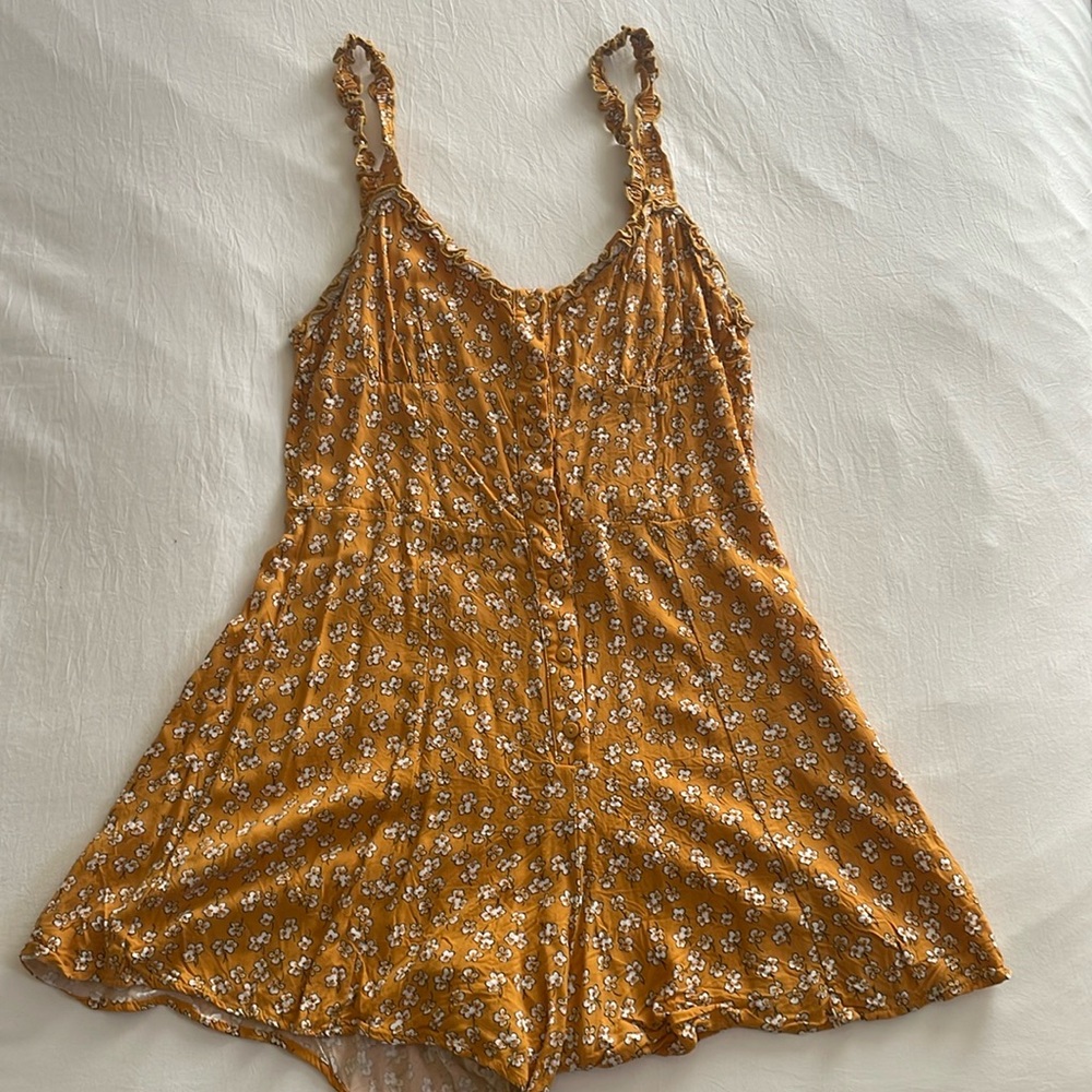 Urban Outfitters Yellow Floral Romper